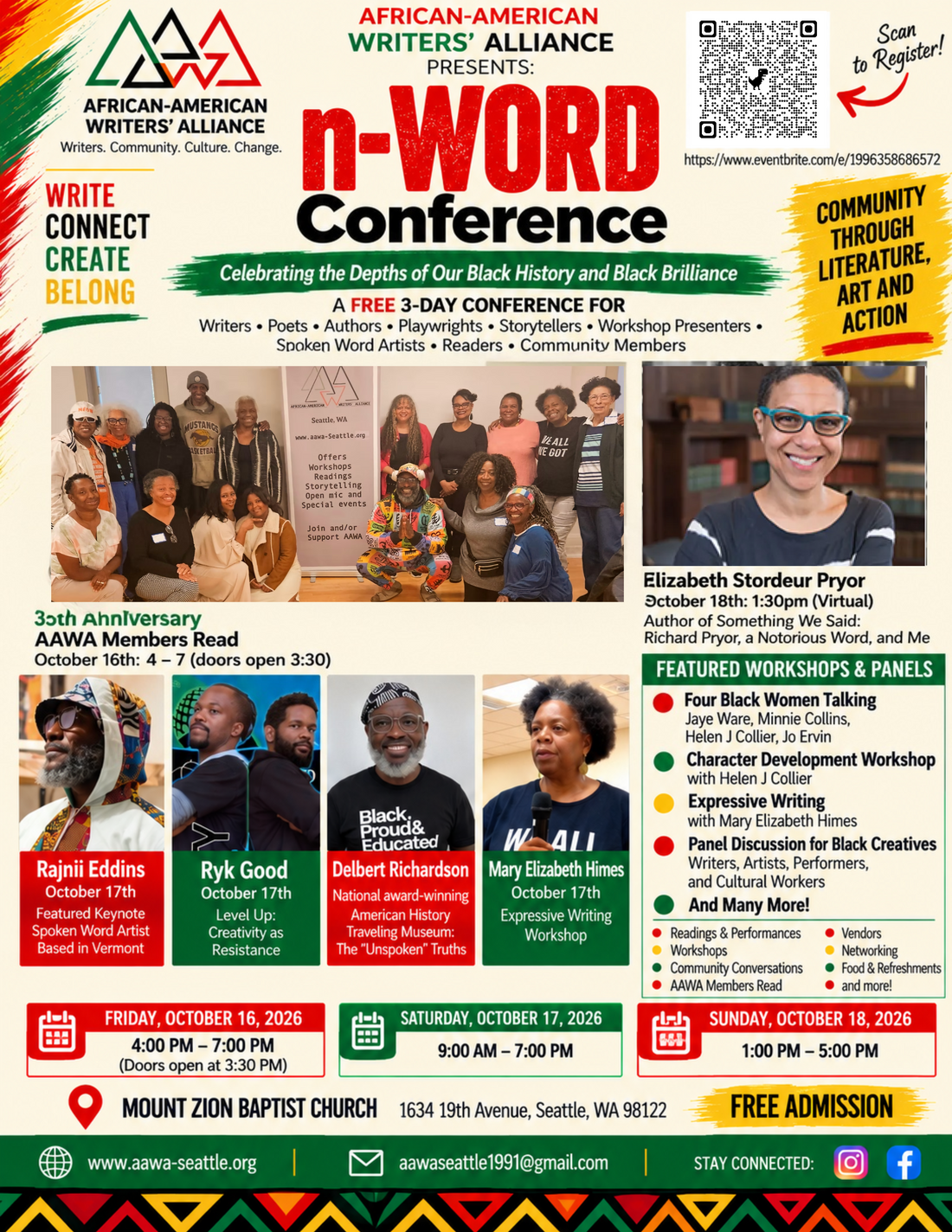 AAWA n-WORD Conference 2026 | African American Writers in Seattle